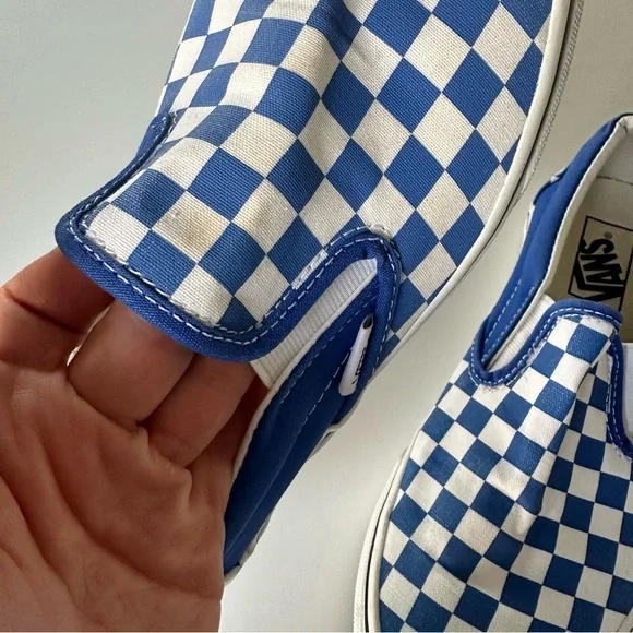 Vans Blue and White Checkered Slip-On - Picture 7 of 9
